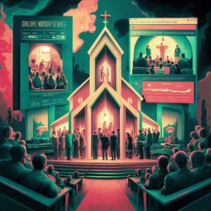 An infographic showing the importance of Online Sermons and Worship