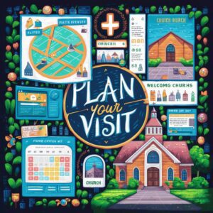 An infographic showing the importance of having a Plan a Visit page on a Church Website